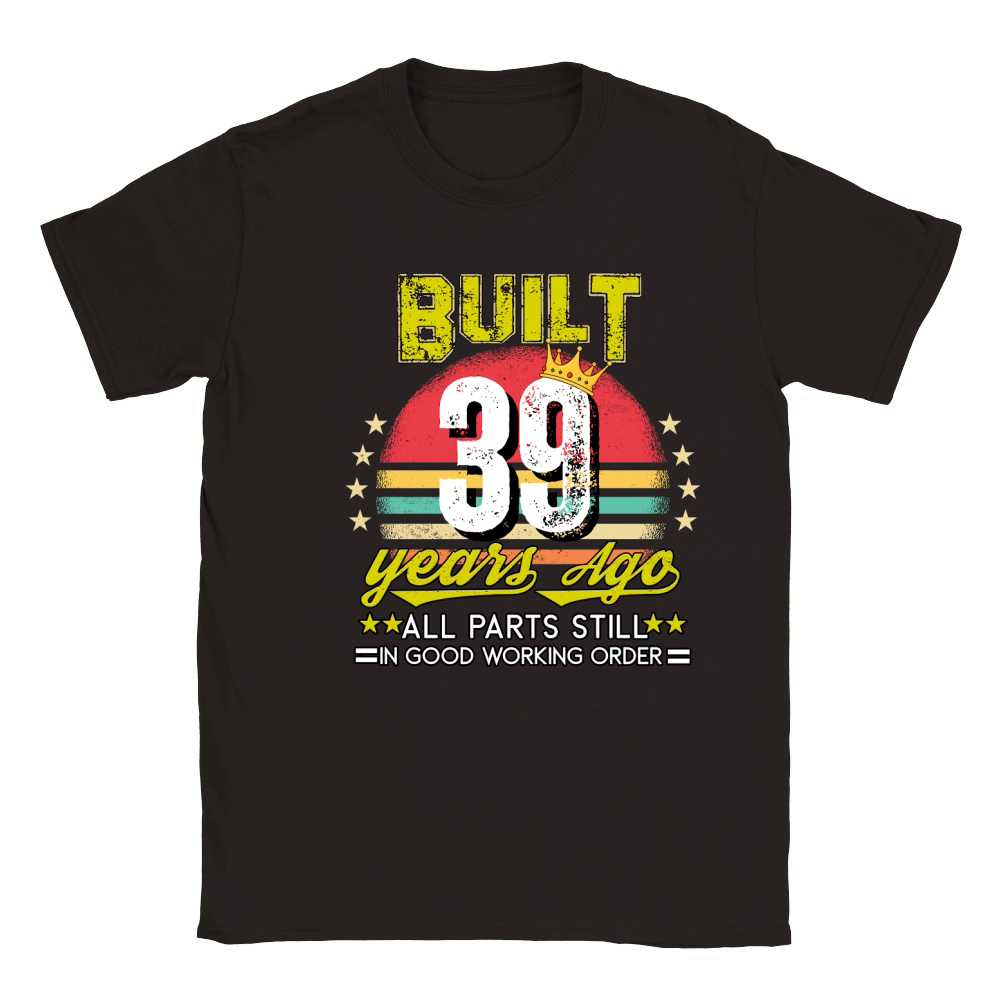 Vintage Birthday 39 Classic Kids Crewneck T-shirt