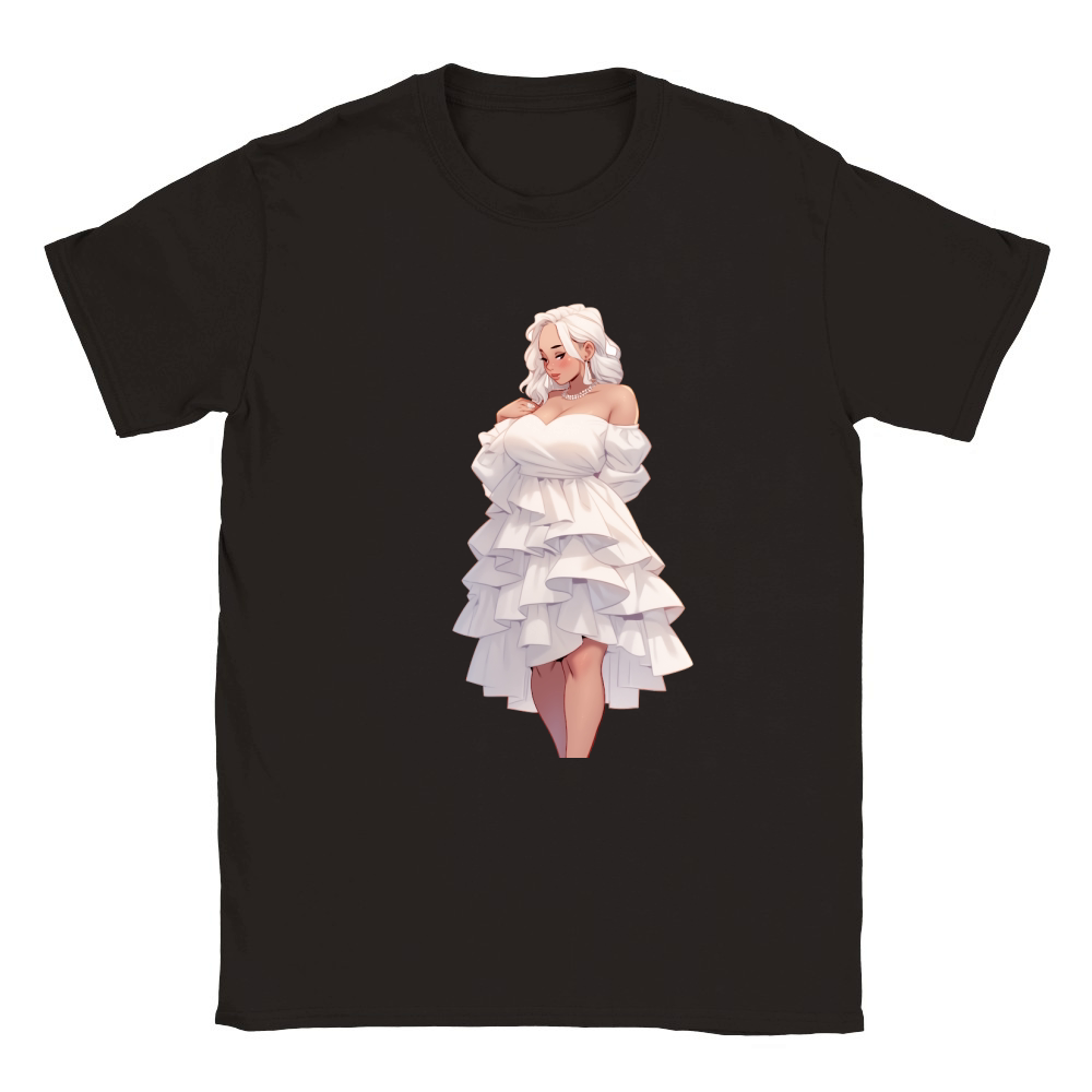 Waifu Anime Girl Classic Kids Crewneck T-shirt