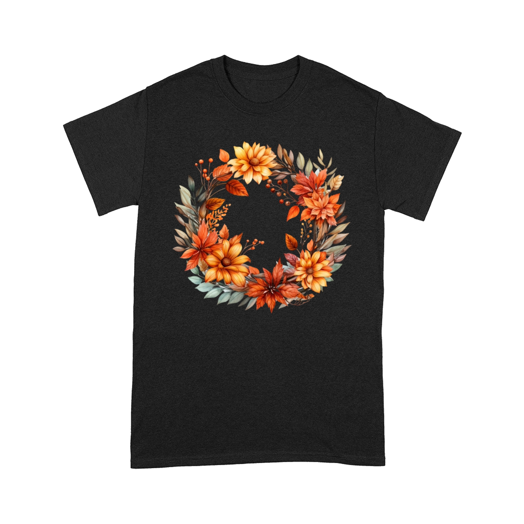 Autumn Fall Floral Frame Comfort T-shirt