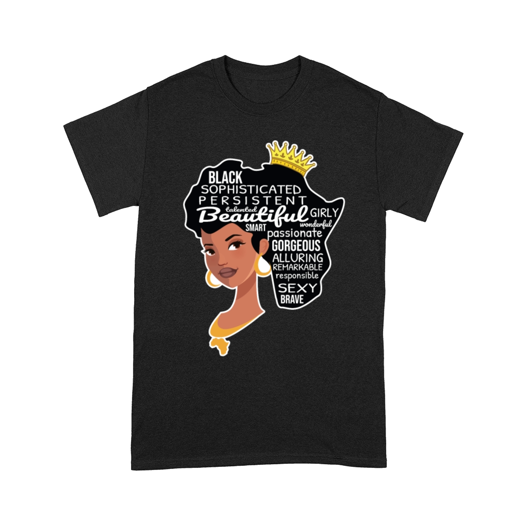 Black Queen Hair Text Juneteenth Black History Comfort T-shirt