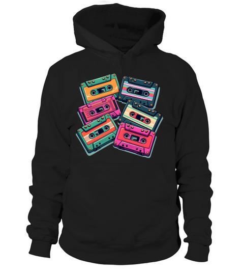 Colorful Cassette Tape Hoodie Unisex