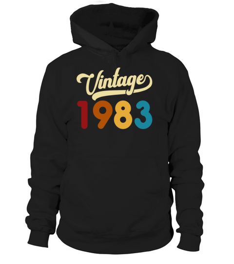 Vintage 1983 Retro Style 38th Birthday Gift Hoodie Unisex