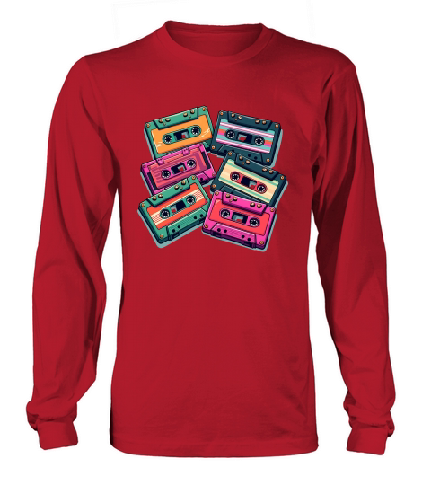 Colorful Cassette Tape Long sleeved Unisex