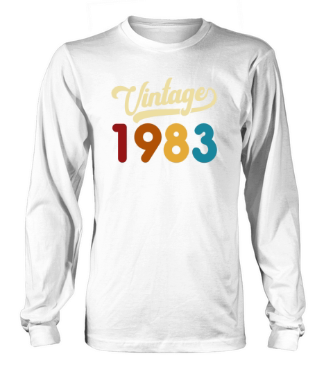 Vintage 1983 Retro Style 38th Birthday Gift Long sleeved Unisex