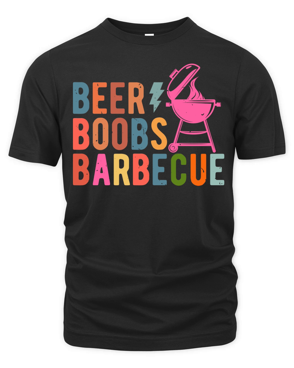 Beer Boobs Barbecue Organic Unisex T-shirt