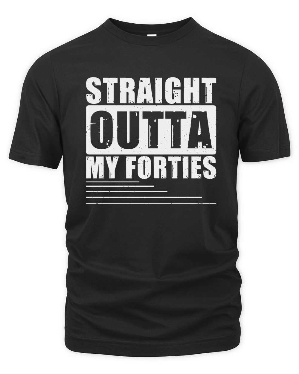 Birthday T shirt Straight Outta Forties Organic Unisex T-shirt