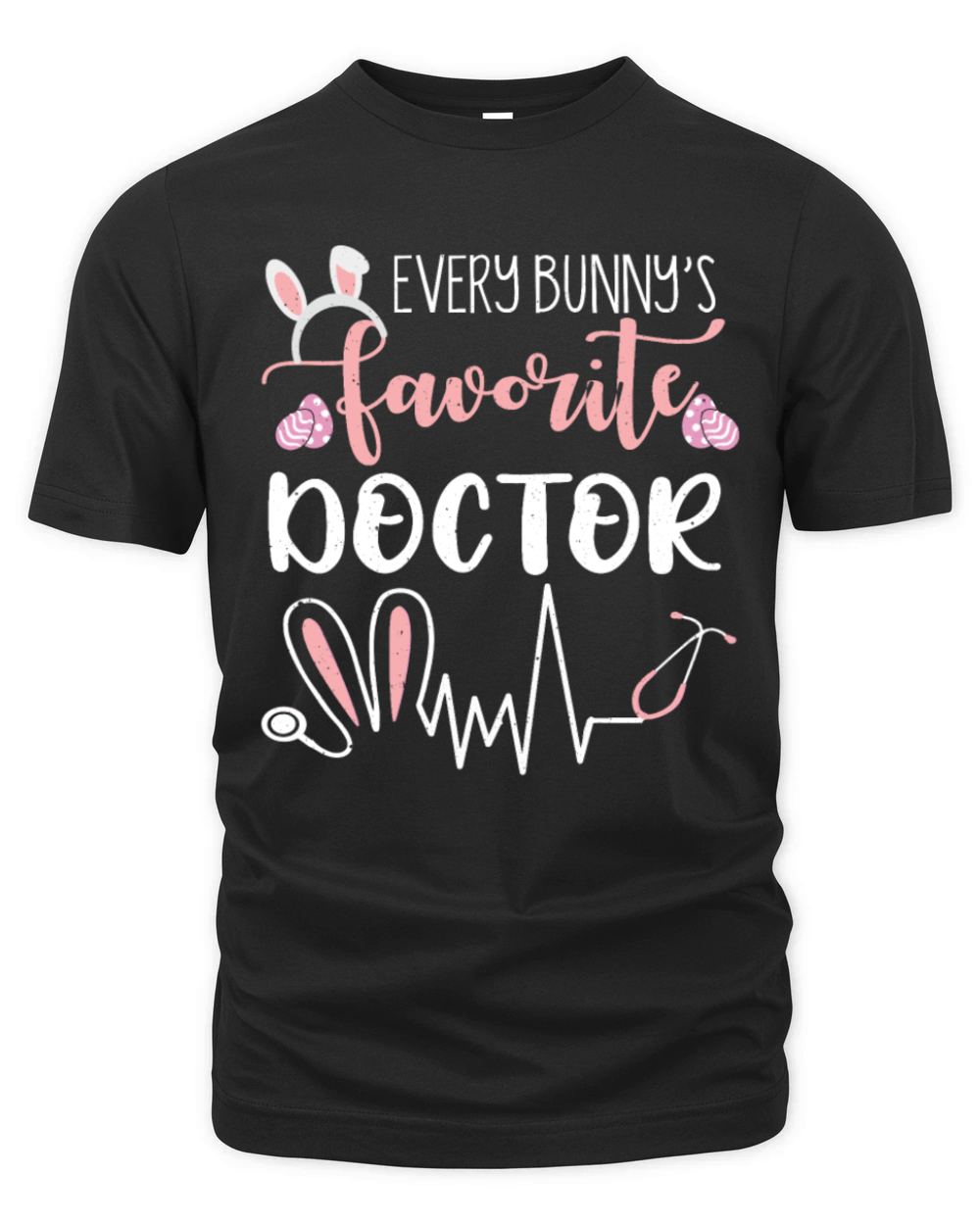 Doctor Cute Ears Bunny Easter Day Easter Sunday Organic Unisex T-shirt
