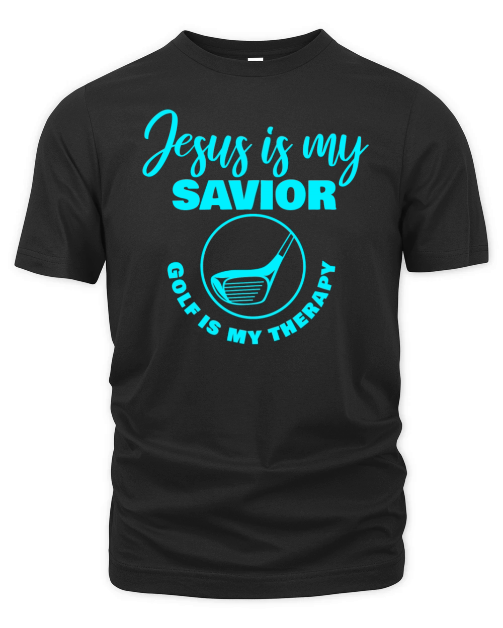 Jesus is my Savior Golf is my Therapy Organic Unisex T-shirt