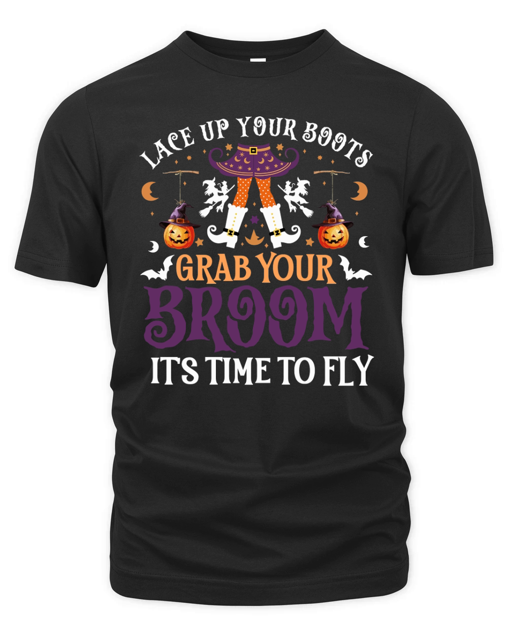 Lace Up Your Boots Grab Your Broom It s Time to Fly Organic Unisex T-shirt