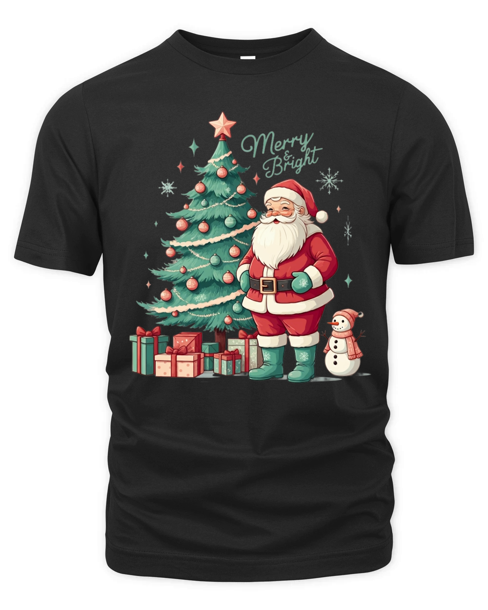 Merry Bright Mint Christmas 03 Organic Unisex T-shirt