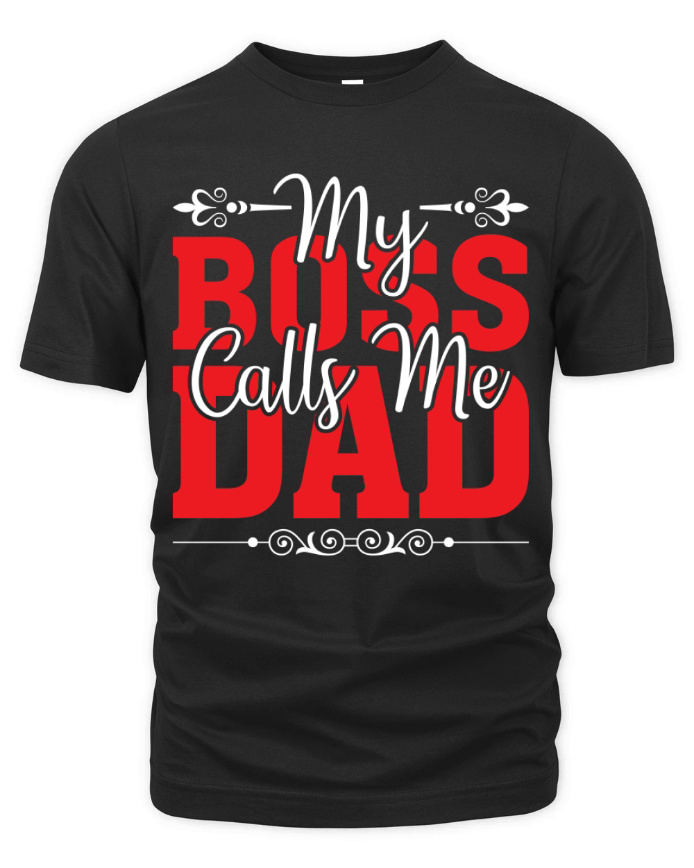 My boss calls me dad Organic Unisex T-shirt