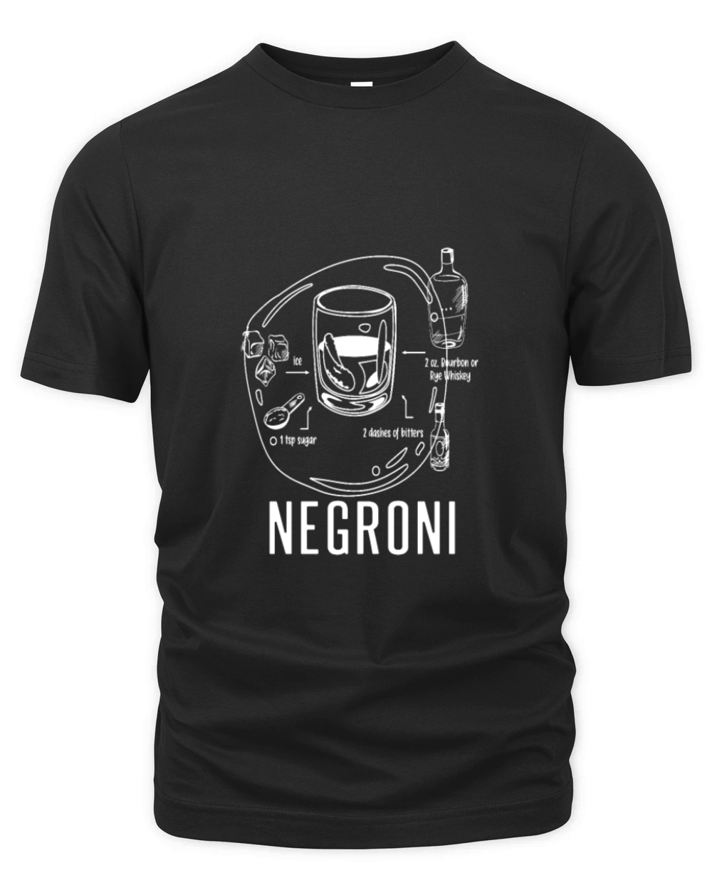 Negroni Cocktail Liver Shirt Gift idea Organic Unisex T-shirt