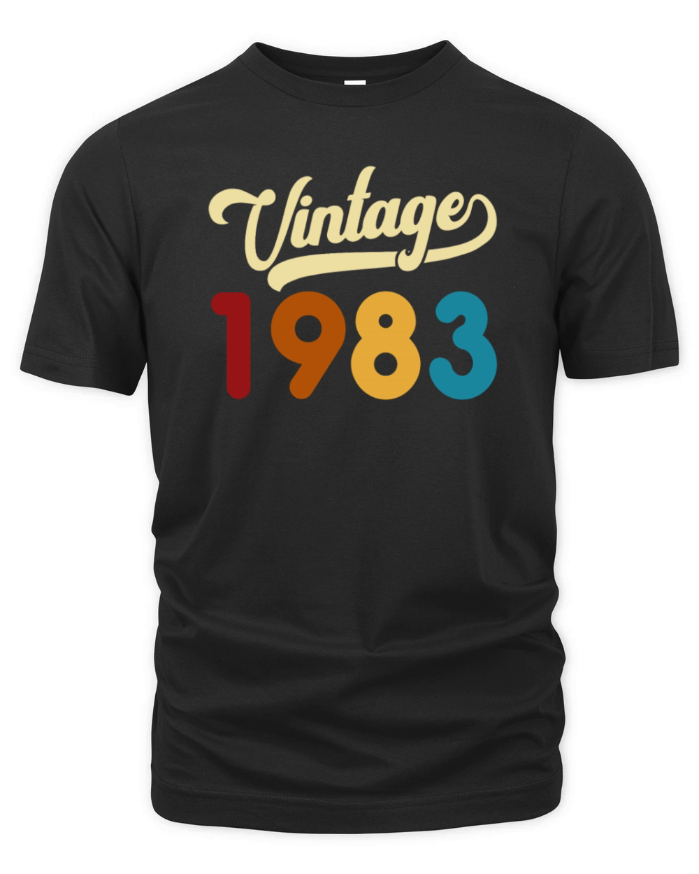Vintage 1983 Retro Style 38th Birthday Gift Organic Unisex T-shirt