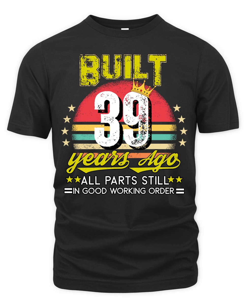 Vintage Birthday 39 Organic Unisex T-shirt