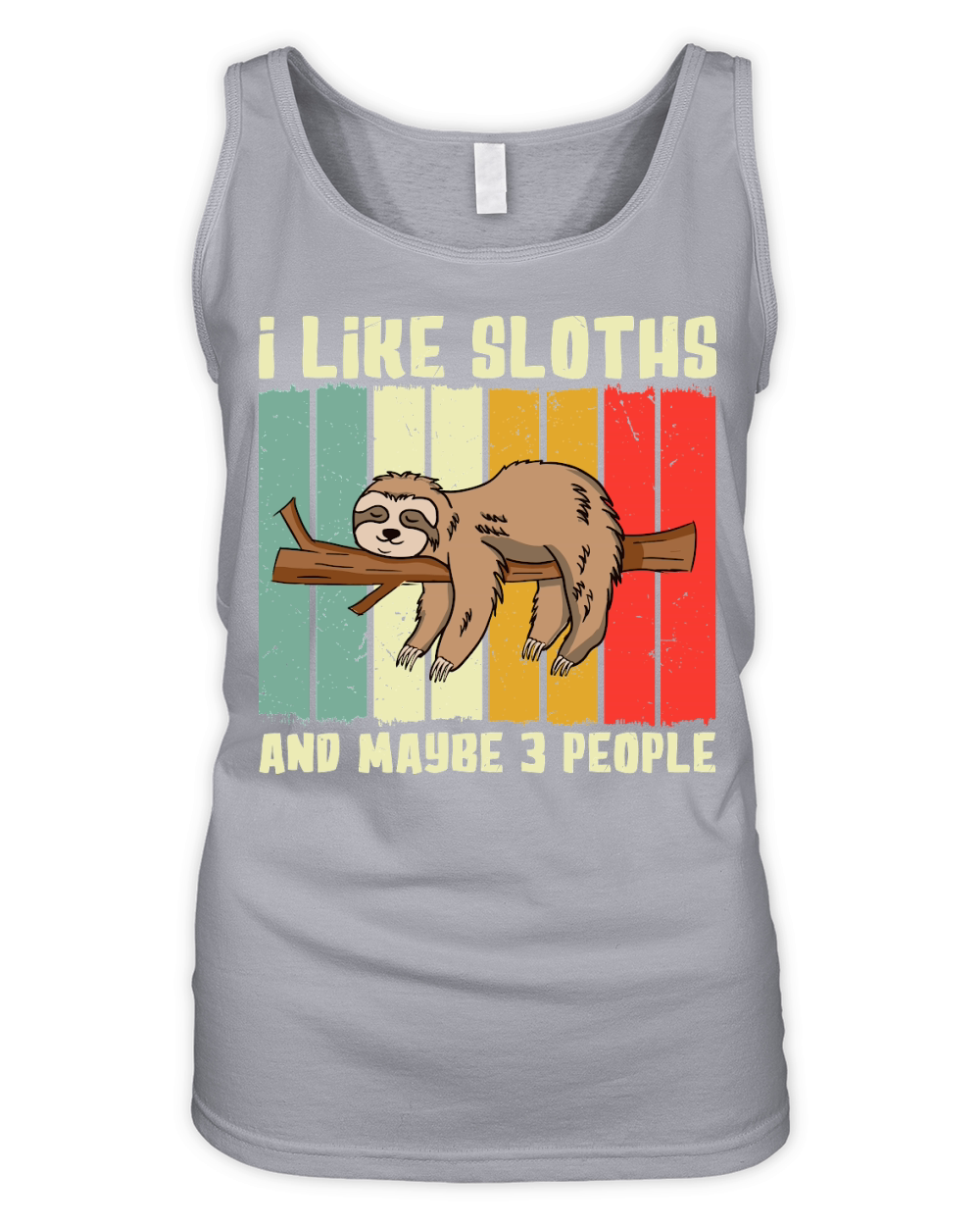 A220315 08 Funny Sloth Design For Sloth Lover Organic Women's Tank Top