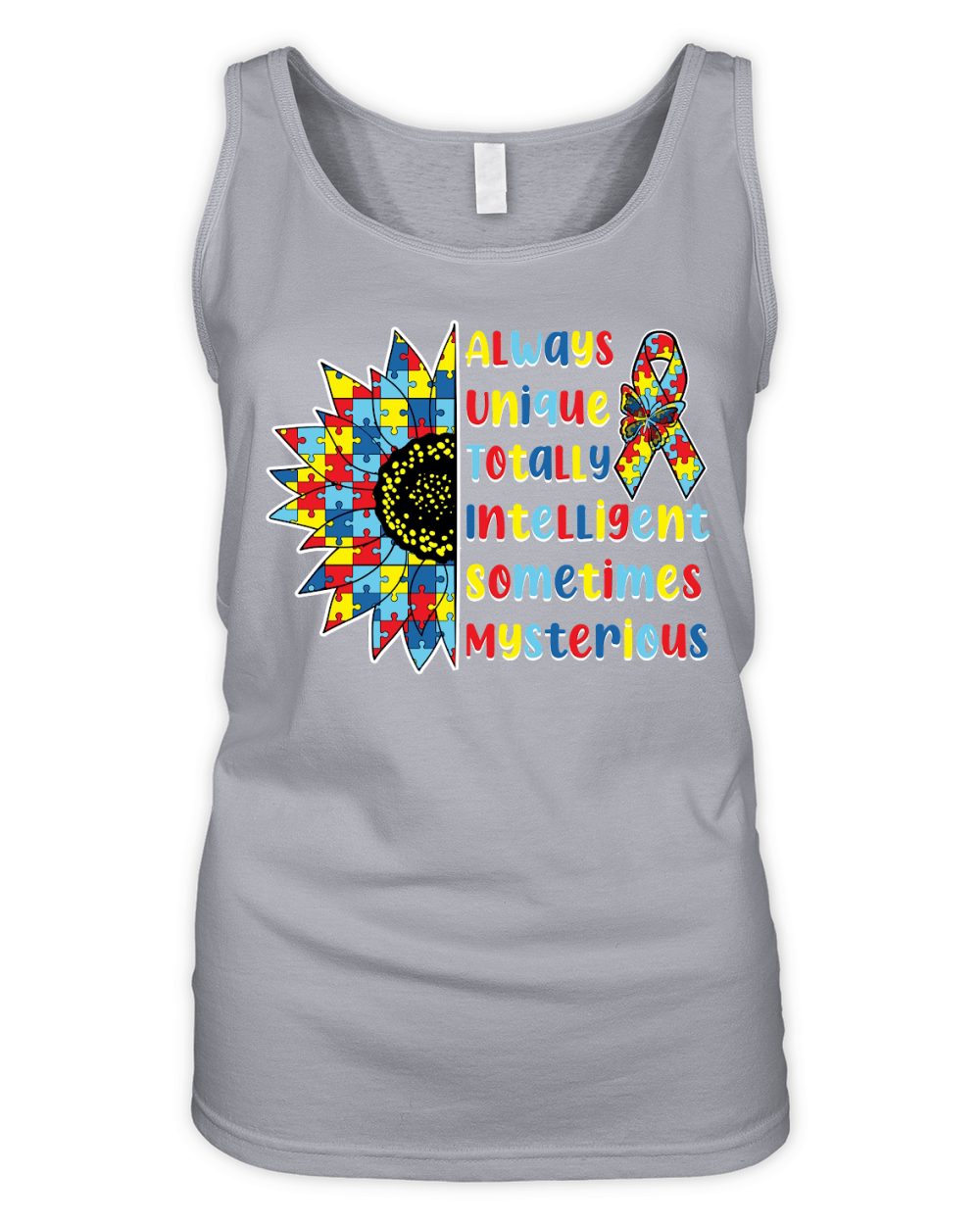 Autism   Always Unique Totally Intelligent Sometimes Mysterious Organic Women's Tank Top