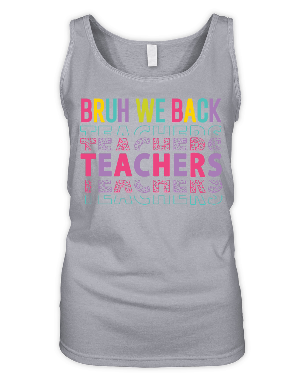 bruh we back teachers color Organic Women's Tank Top