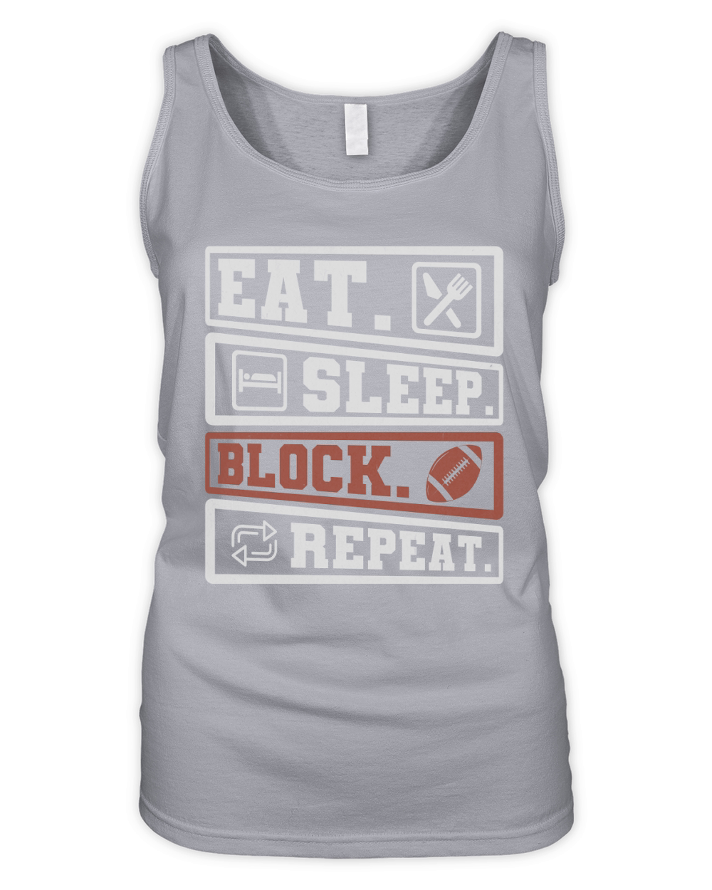 eat sleep block repeat Organic Women's Tank Top