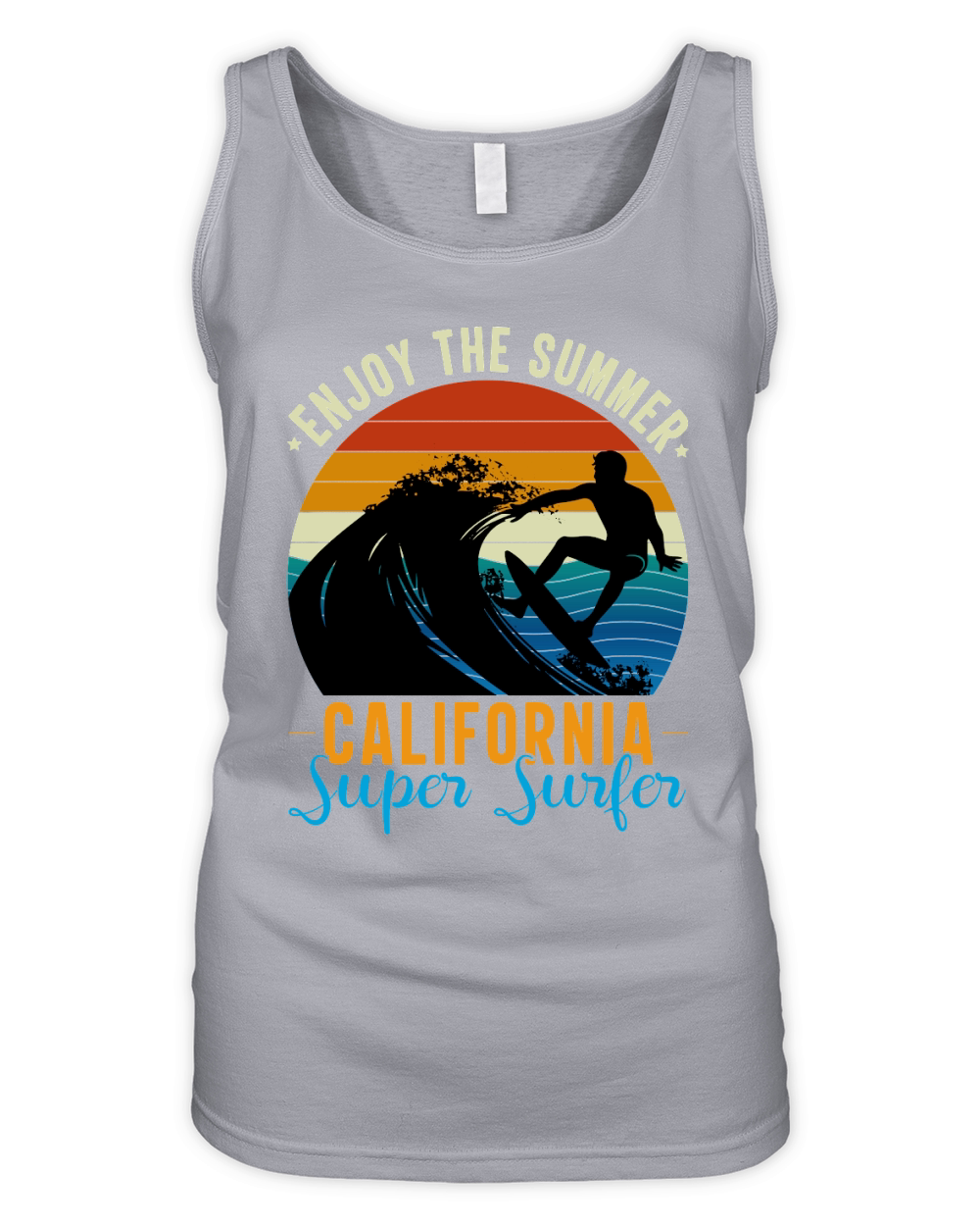 Enjoy The Summer California Super Surfer Organic Women's Tank Top