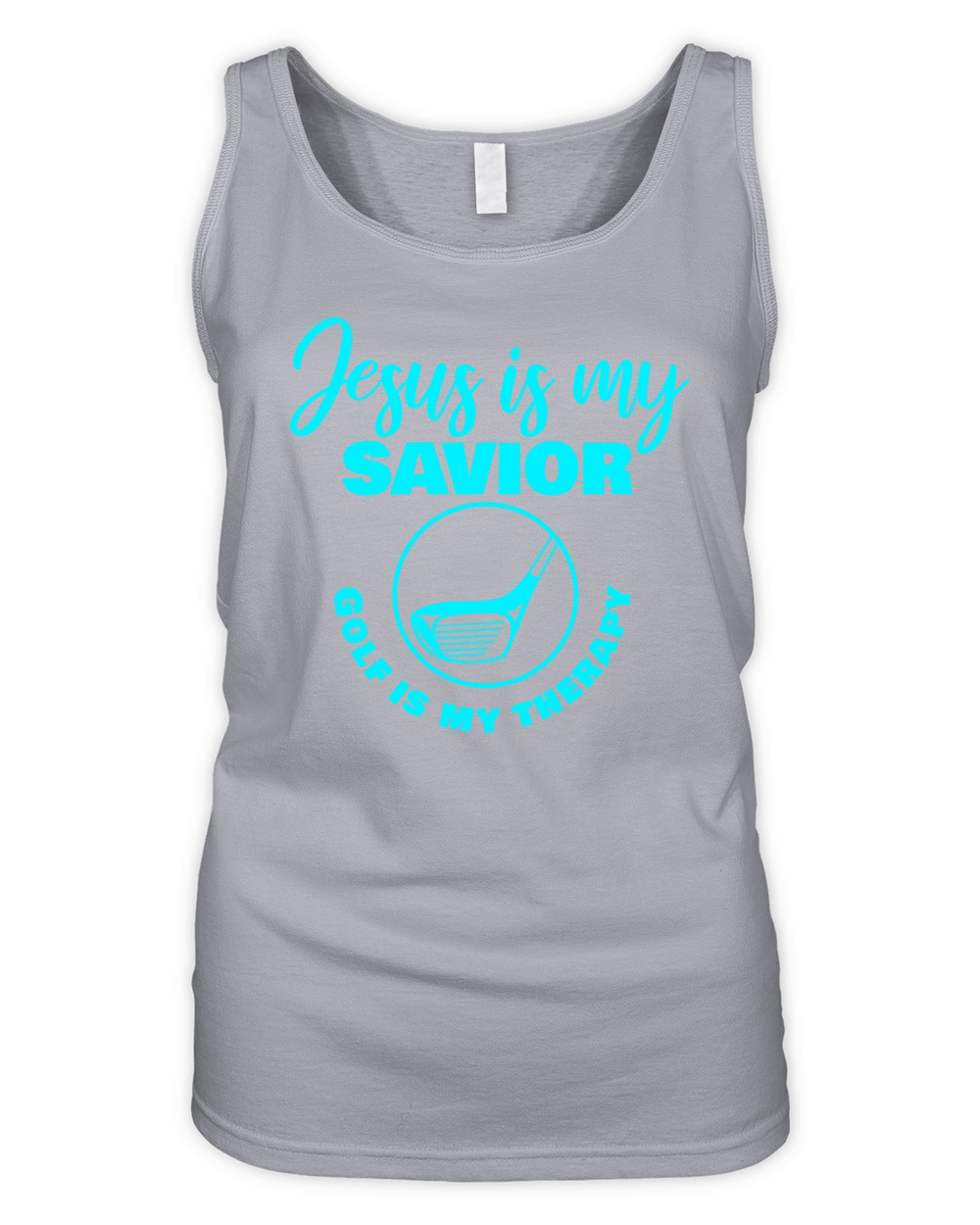 Jesus is my Savior Golf is my Therapy Organic Women's Tank Top
