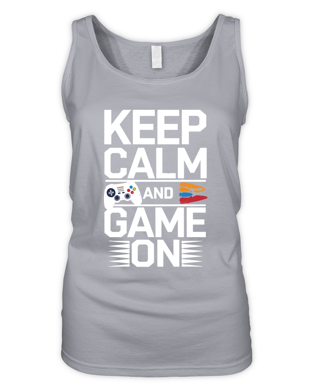 Keep Calm and Game on 1 02 Organic Women's Tank Top