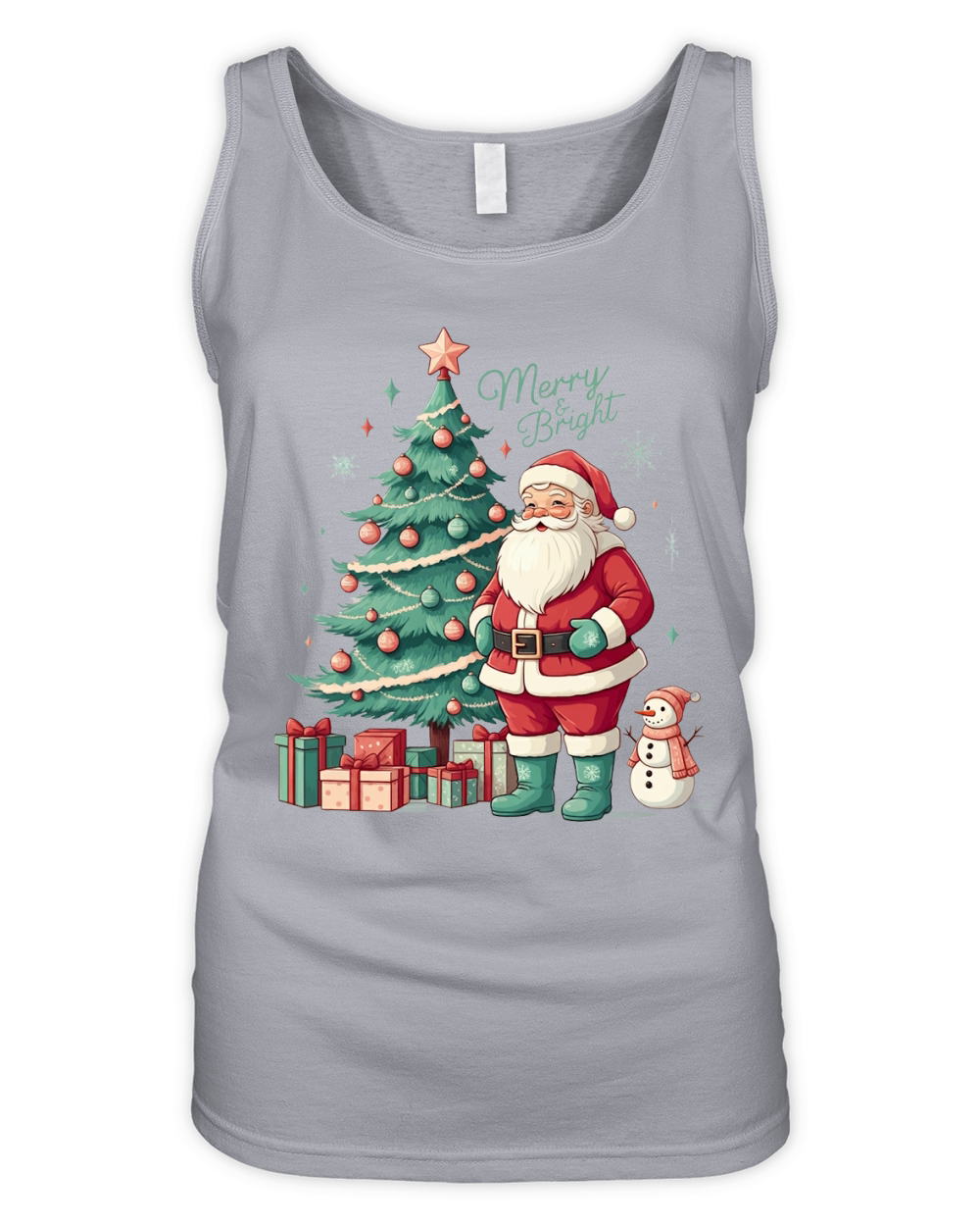 Merry Bright Mint Christmas 03 Organic Women's Tank Top