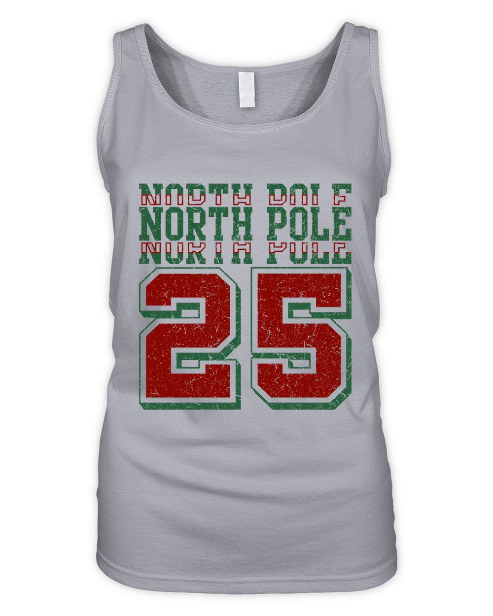 North Pole 25 (distressed) Organic Women's Tank Top
