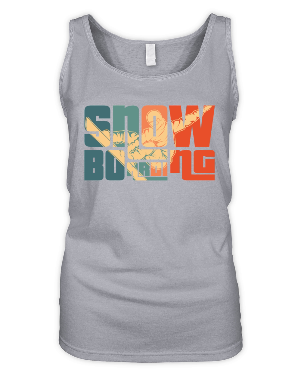 Retro Snowboarding Snowboard Vintage Snowboarder Organic Women's Tank Top