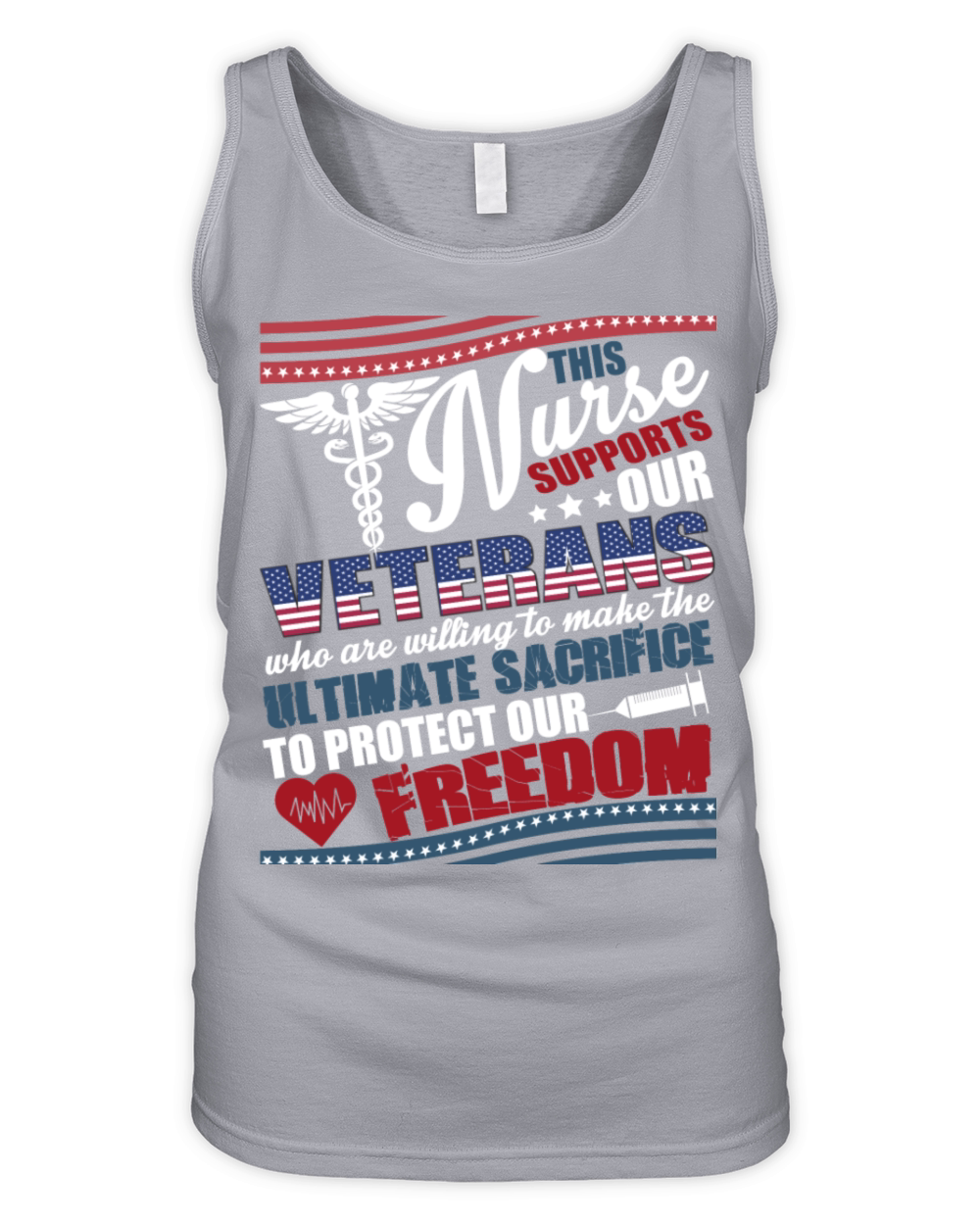 This Nurse Supports Our Veterans T Shirt Organic Women's Tank Top
