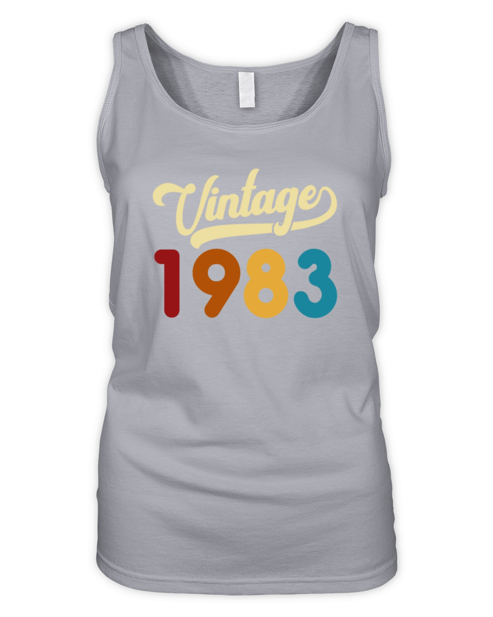 Vintage 1983 Retro Style 38th Birthday Gift Organic Women's Tank Top