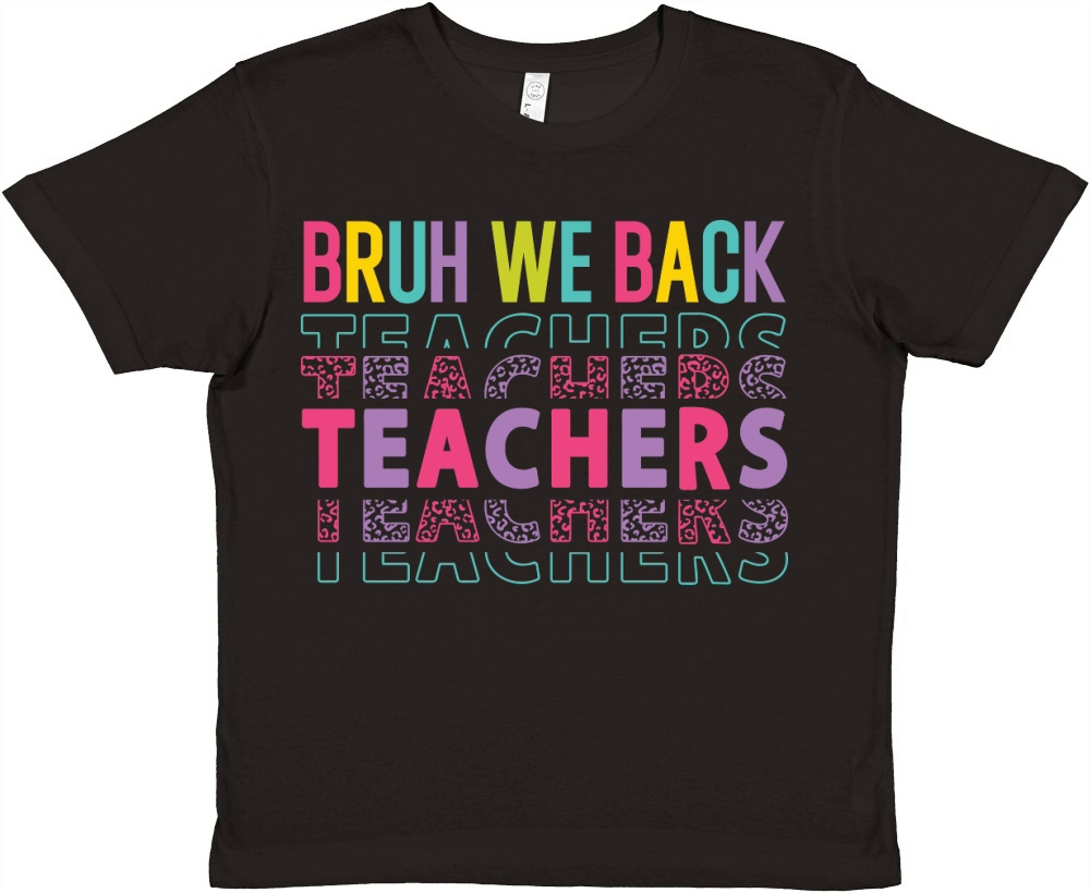 bruh we back teachers color Premium Kids Crewneck T-shirt