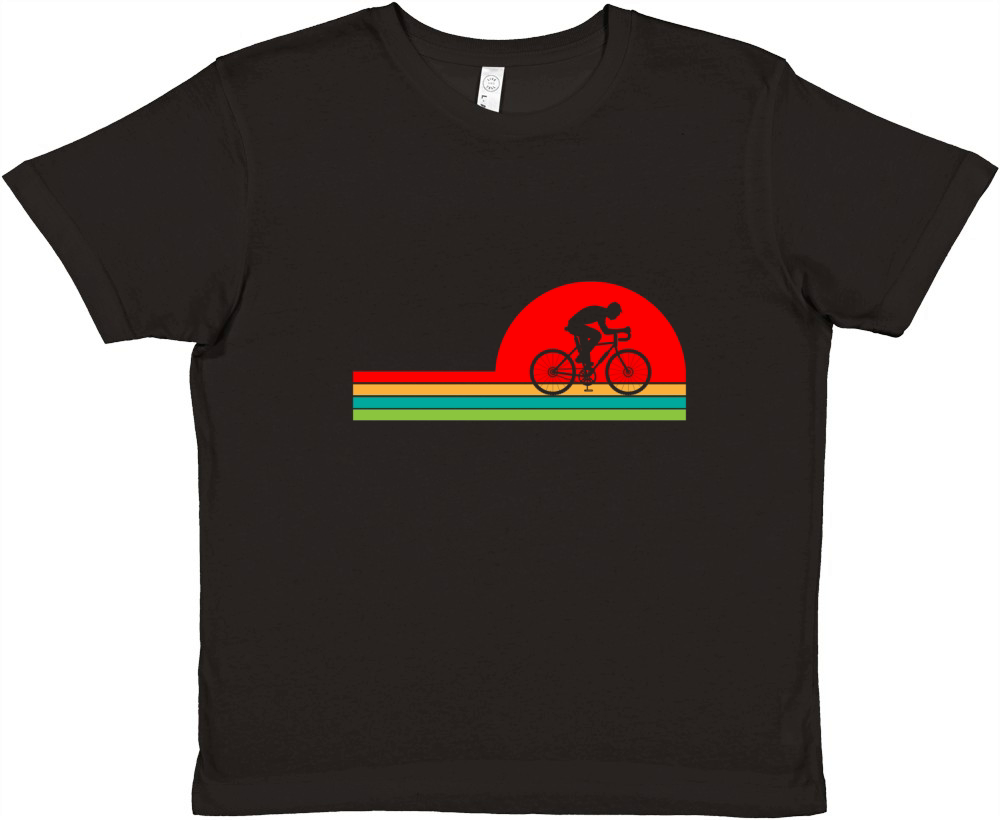 Cycling Retro Style Premium Kids Crewneck T-shirt
