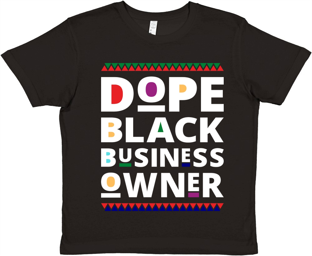 DOPE Black Business Woman Owner white Premium Kids Crewneck T-shirt