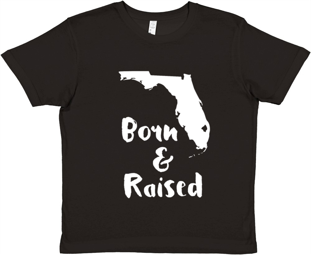 Florida Born and Raised State T-shirt Premium Kids Crewneck T-shirt