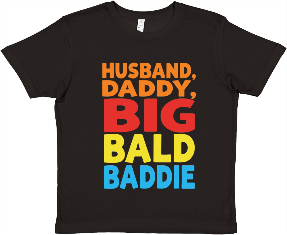 Husband, Daddy, Big bald baddie Premium Kids Crewneck T-shirt