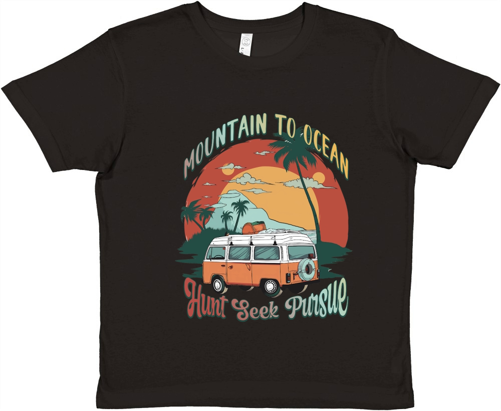 Mountain To Ocean, Hunt Seek Pursue Premium Kids Crewneck T-shirt