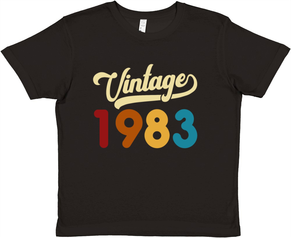 Vintage 1983 Retro Style 38th Birthday Gift Premium Kids Crewneck T-shirt