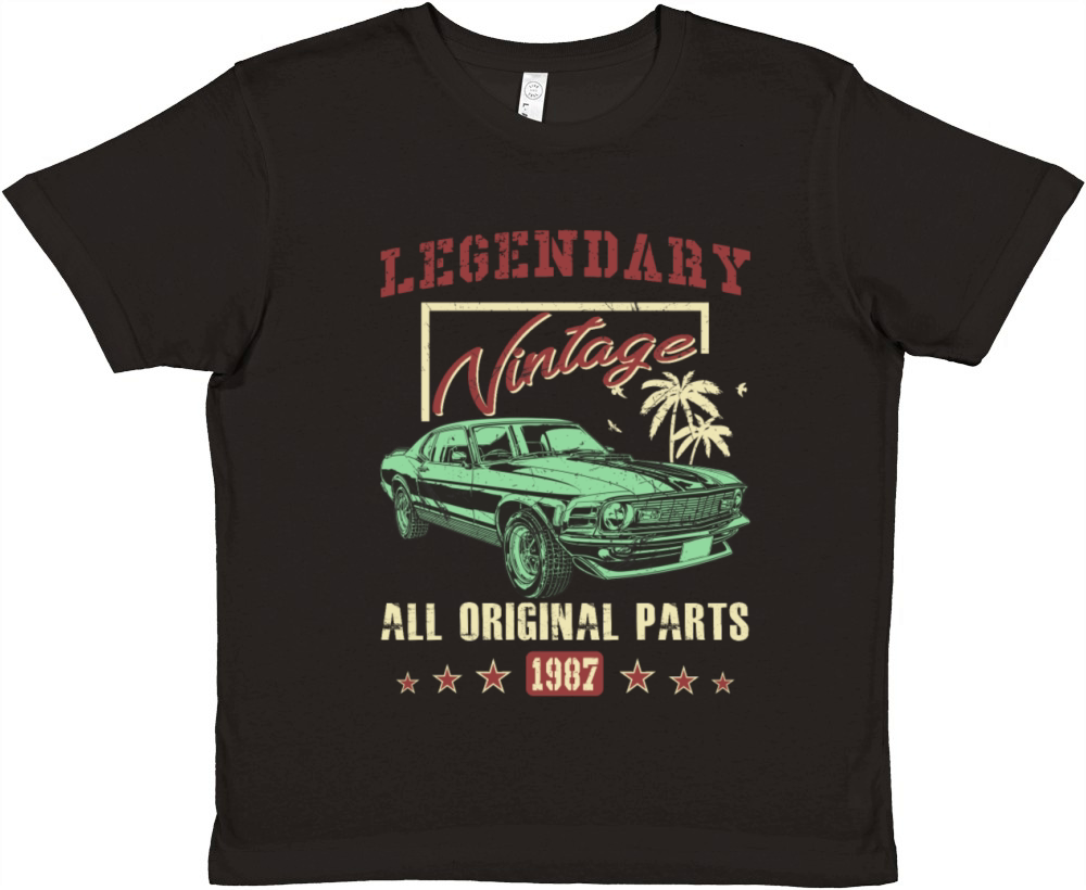 Vintage 1987 All Original Parts 31th Birthday Gift Premium Kids Crewneck T-shirt