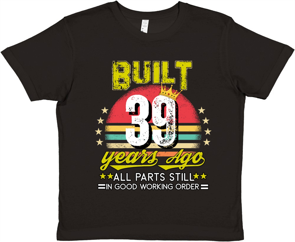 Vintage Birthday 39 Premium Kids Crewneck T-shirt