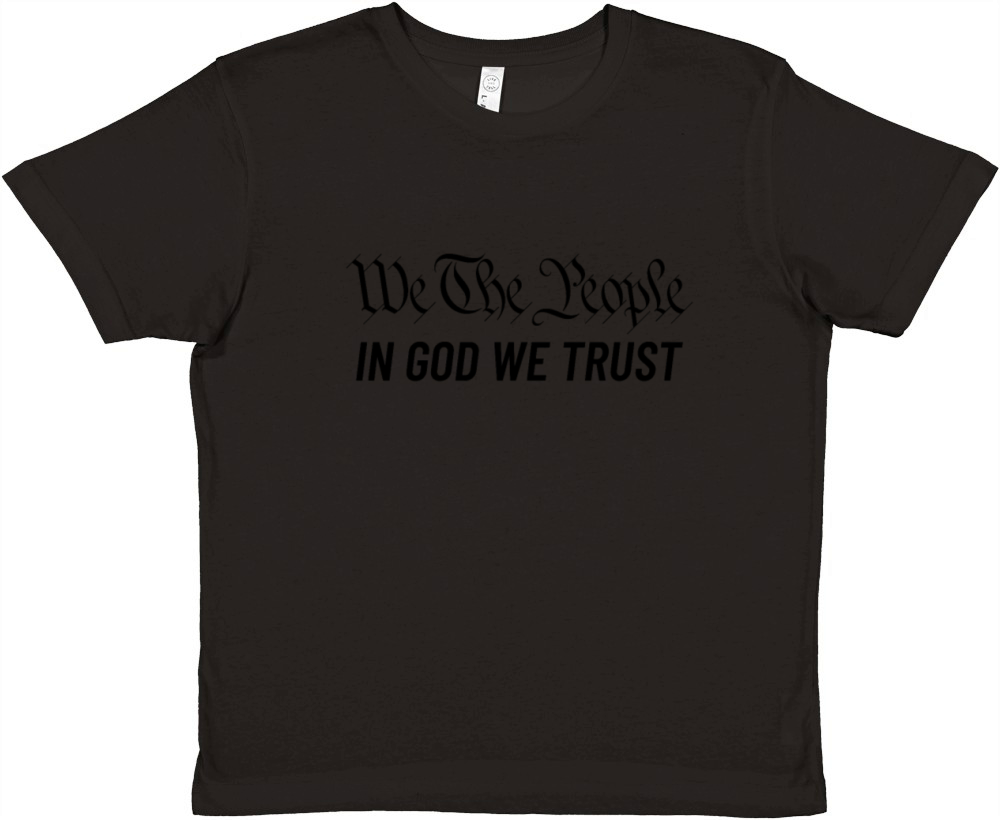 We The People In God We Trust US Constitution Premium Kids Crewneck T-shirt