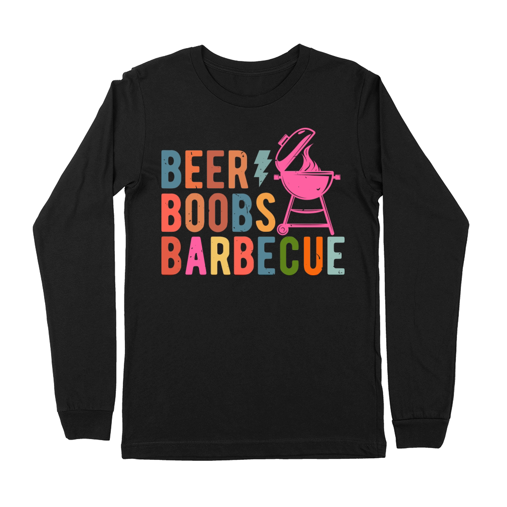 Beer Boobs Barbecue Premium Long Sleeve