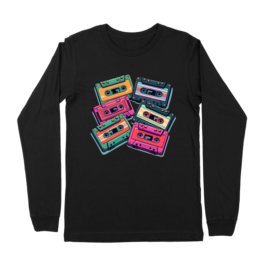 Colorful Cassette Tape Premium Long Sleeve