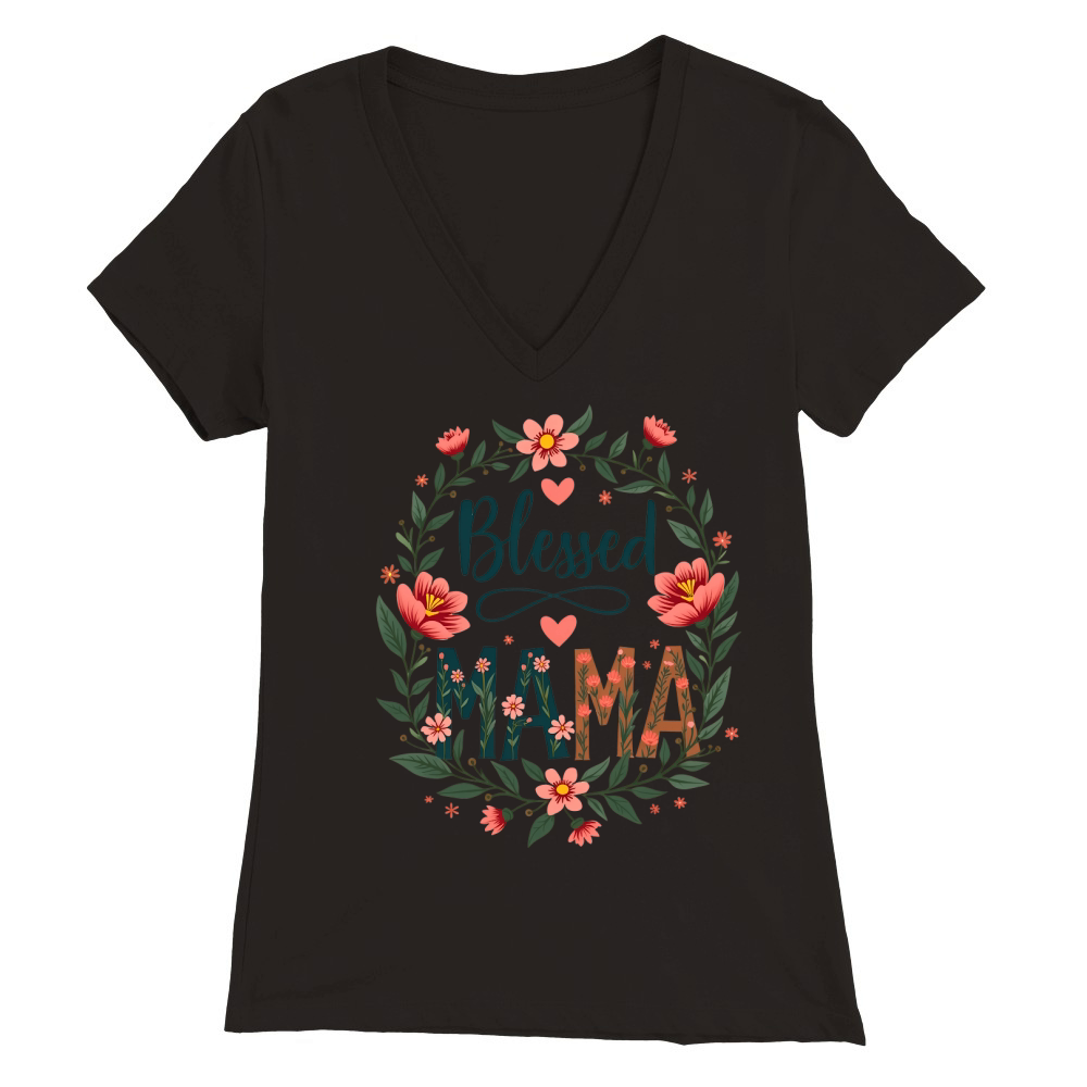 Blessed mama 1.03 Premium Womens V-Neck T-shirt