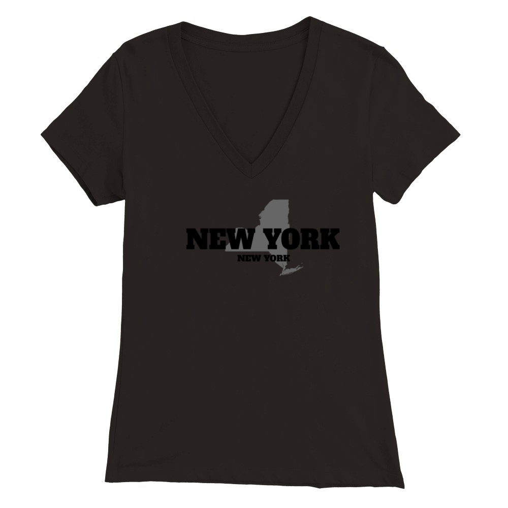 NEW YORK NEW YORK US STATE EDITION Premium Womens V-Neck T-shirt