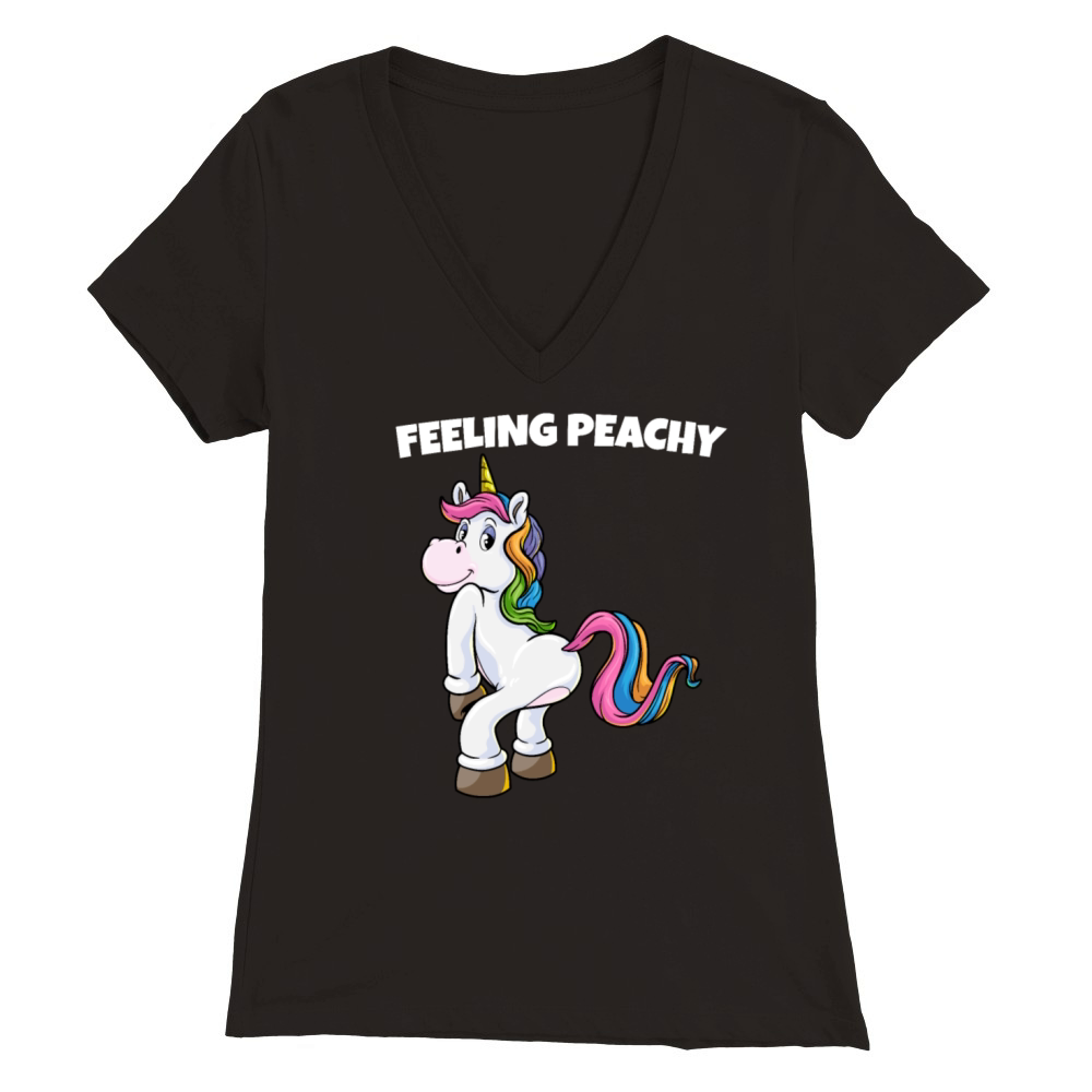 Perverse Twerk Dance Unicorn Premium Womens V-Neck T-shirt