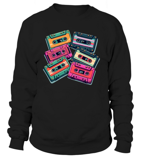 Colorful Cassette Tape Sweatshirt Unisex