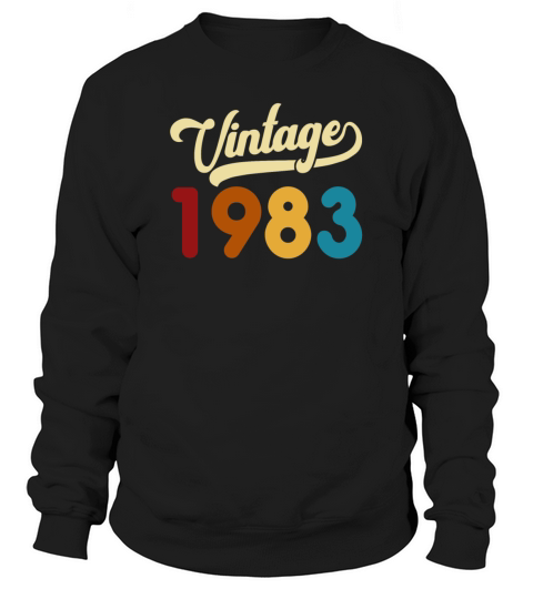 Vintage 1983 Retro Style 38th Birthday Gift Sweatshirt Unisex