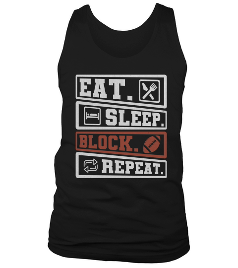 eat sleep block repeat Tank Top Unisex