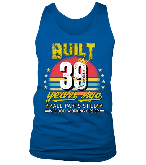 Vintage Birthday 39 Tank Top Unisex