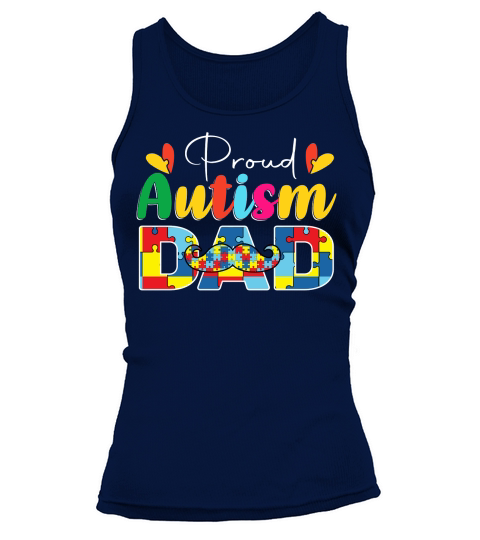 father day Autism   Proud Autism Dad Tank top Woman